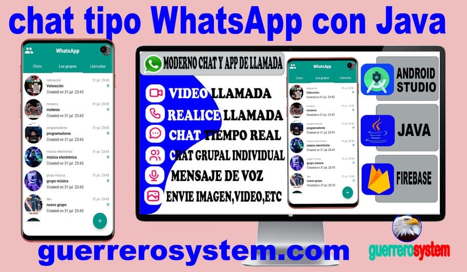 Chat Tipo WhatsApp con Java Firebase 2021