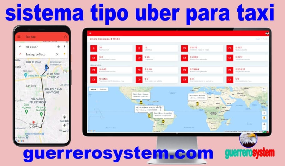 aplicación para taxi tipo Uber