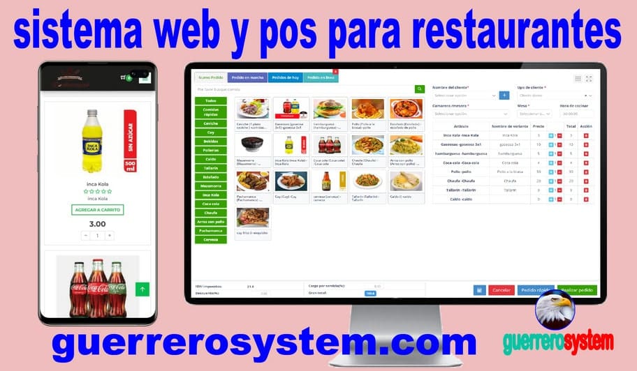 Sistema Pos y web para comidas