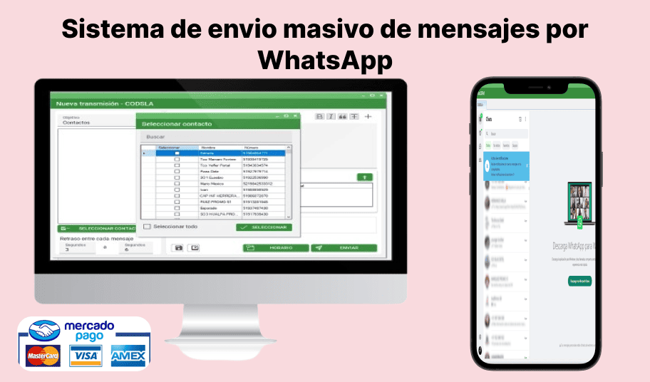 Sistema de envio masivo de mensajes por WhatsApp